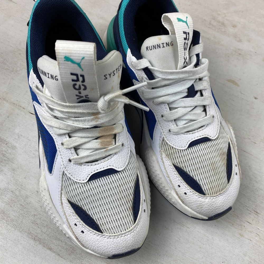 Puma RS-X Size 5C Men Kids, Size 6.5 Womens Running System Teal Blue Black Shoe - Picture 2 of 13